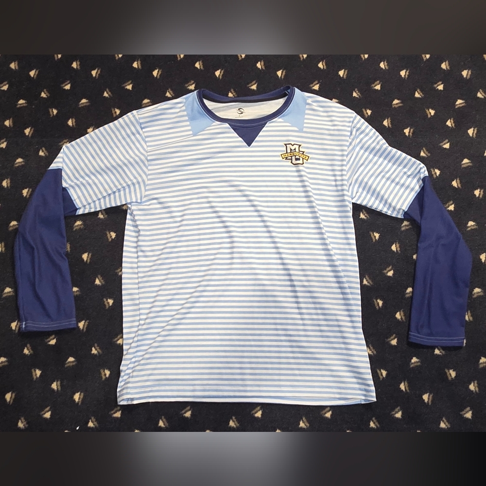 Striped Blue and White Long Sleeve Shirt